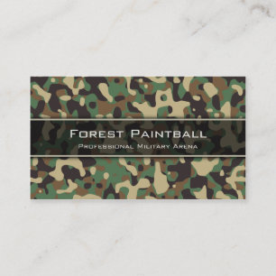 Région boisée Camo, carte de visite de camouflag