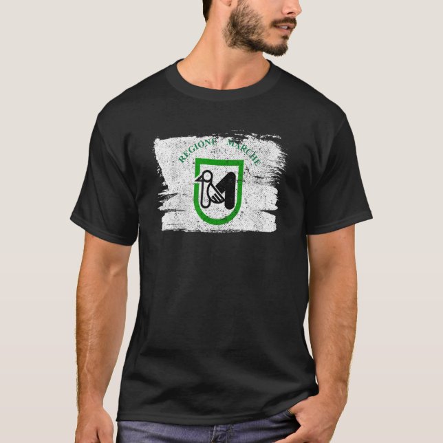 Region Marken Italien Flaggenstaat Italienisches A T-Shirt (Vorderseite)