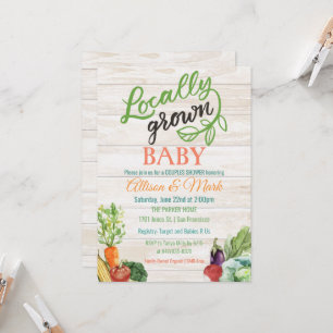 Regional-vegetarische Babyparty-Einladung Einladung