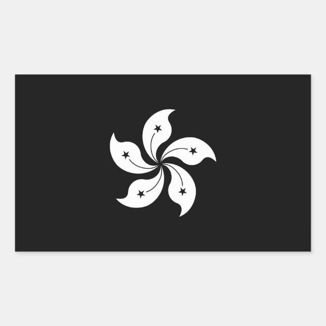 Regionale Flagge der Orchideen-Blume Rechteckiger Aufkleber (Vorderseite)