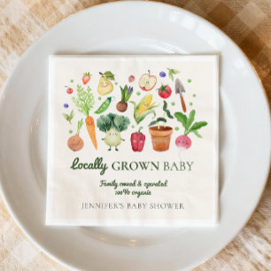 Regionaler Babygartenmarkt für Paare zum Baby-Show Serviette