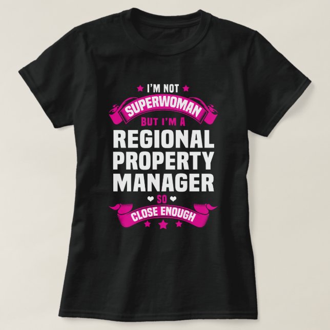 Regionaler Immobilienmanager T-Shirt (Design vorne)