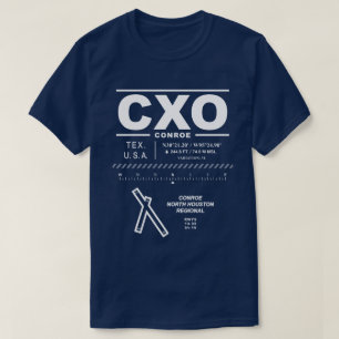 Regionalflughafen Conroe/North Houston CXO T - Shi T-Shirt