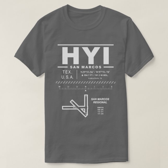 Regionalflughafen San Marcos, HYI-T - Shirt (Design vorne)