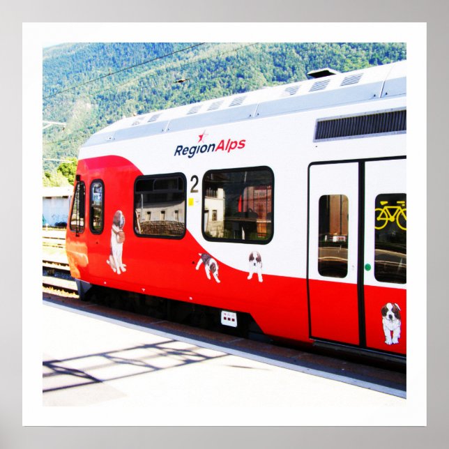 Regionalzug Alpen Poster (Vorne)