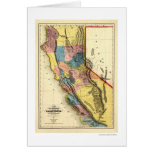 Régions d'or de carte de la Californie par Gibbes