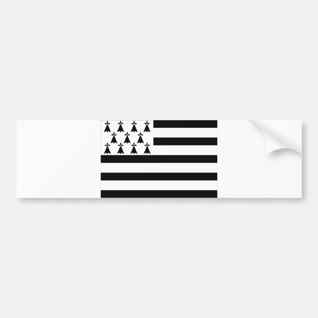 Regionsflagge Bretagne Bretagne Frankreich Autoaufkleber (Vorne)