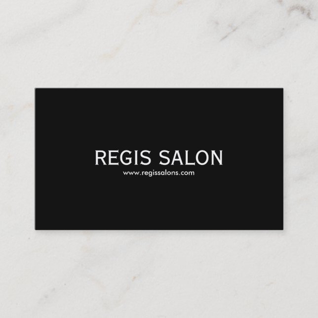 Regis-SALON, www.regissalons.com Visitenkarte (Vorderseite)