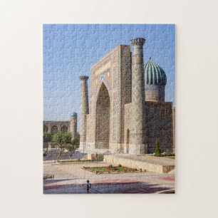 Registan-Platz bei Sonnenuntergang - Samarkand, Us