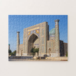 Registan-Platz bei Sonnenuntergang - Samarkand, Us
