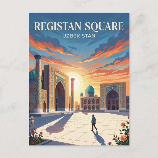 Registan-Platz Usbekistan Postkarte (Vorderseite)