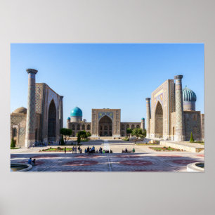 Registanplatz bei Sonnenuntergang - Samarkand, Usb Poster