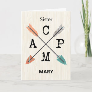 Register-Camp personalisieren der Namenspfeile Karte