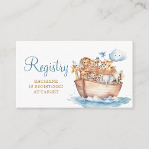 Register der niedlichen Boy Noah's Ark Animal Baby Begleitkarte