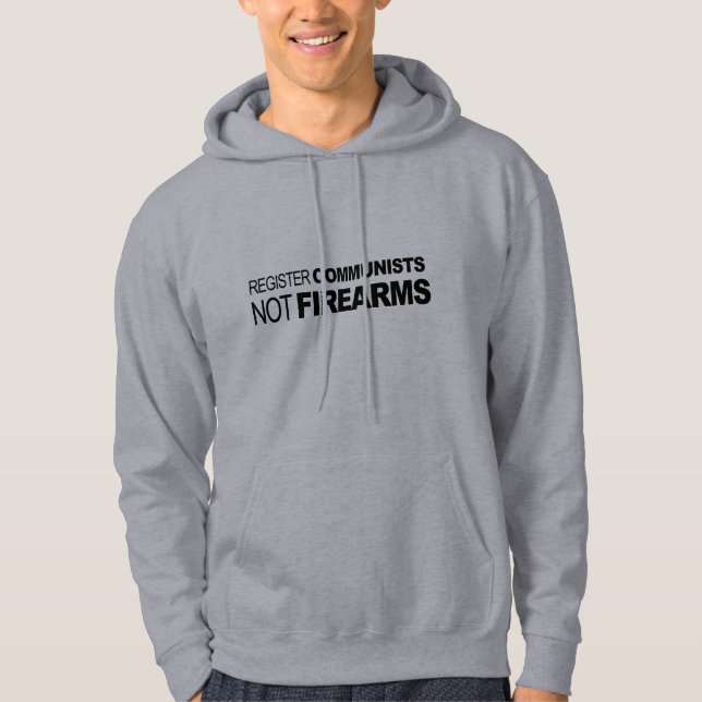 Register-Kommunist-nicht Feuerwaffen Hoodie (Vorderseite)