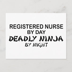 Registered Nurse Deadly Ninja Postkarte