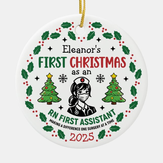Registered Nurse First Assistant Christmas Tree Keramik Ornament (Vorne)