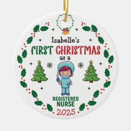 Registered Nurse First Christmas Personalisiert Tr Keramik Ornament