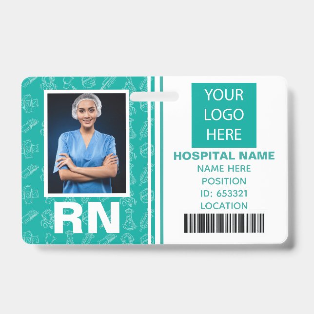 Registered Nurse Foto ID Ausweis (Vorderseite)