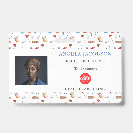 Registered Nurse Healthcare Logo Barcode ID Ausweis