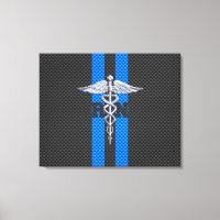 Registered Nurse RN Caduceus Carbon Fibre Decor