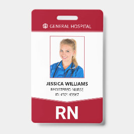 Registered Nurse RN Employee ID Abzeichen Ausweis