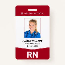 Registered Nurse RN Employee ID Abzeichen Ausweis
