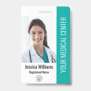 Registered Nurse RN Employee ID Aquamarin Ausweis