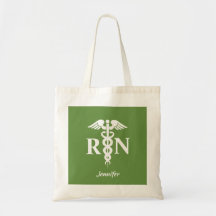 Registered Nurse Stylish Medical Caduceus Green