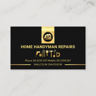 Registerkarte "atemberaubend Gold Handyman Tools" Visitenkarte