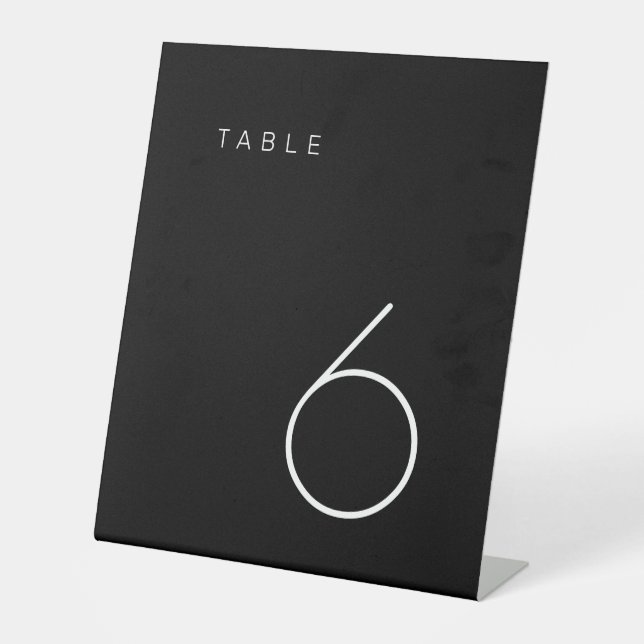 Registerkarte "Modern Minimalistisch Black and Whi Sockelschild (Vorderseite)