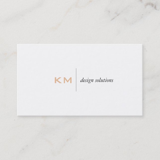 Registerkarte "Trennlinie" (Light Apricot) Visitenkarte (Vorderseite)