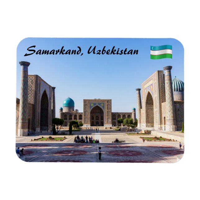 Registerplatz bei Sonnenuntergang - Samarkand, Usb Magnet (Horizontal)