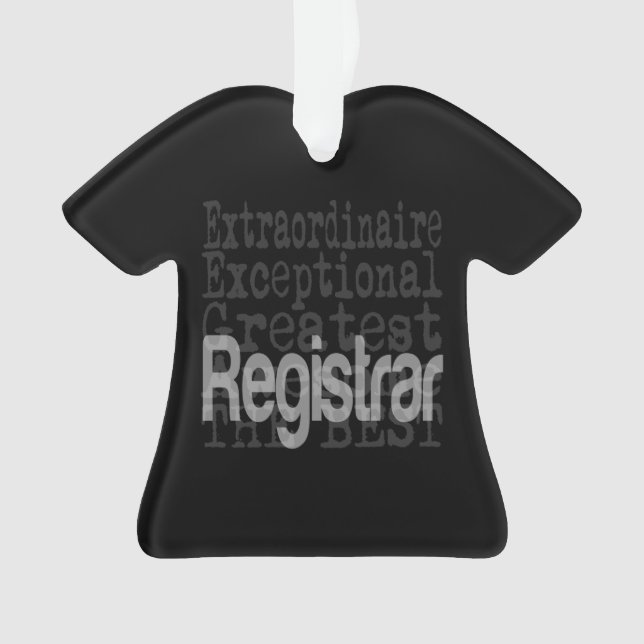 Registraire Extraordinaire (devant)