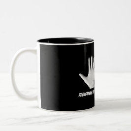 Registratoren tun dies mit ihren Handschuhen auf - Zweifarbige Tasse
