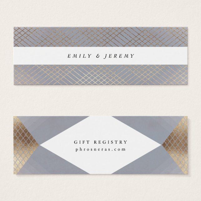 Registre cadeau Diamant Gray Gray Gold Gatsby (Devant & derrière)