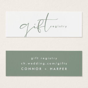 Registre cadeau Mariage moderne élégant Sage Green