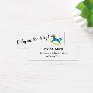 Registre de cadeaux de bébé avec cartes de rocking