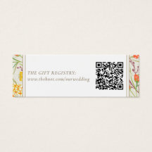 Registre de cadeaux Mariage fleur sauvage Code QR