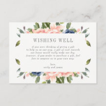 Registre de cadeaux Navy Blush ou Carte de voeux #