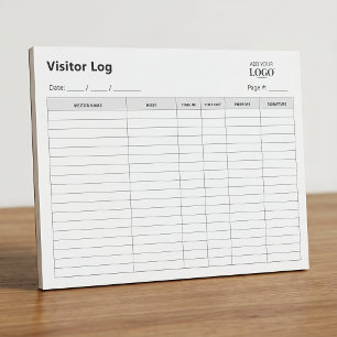 Registre des Visiteurs d'Affaires Bloc-notes Pro