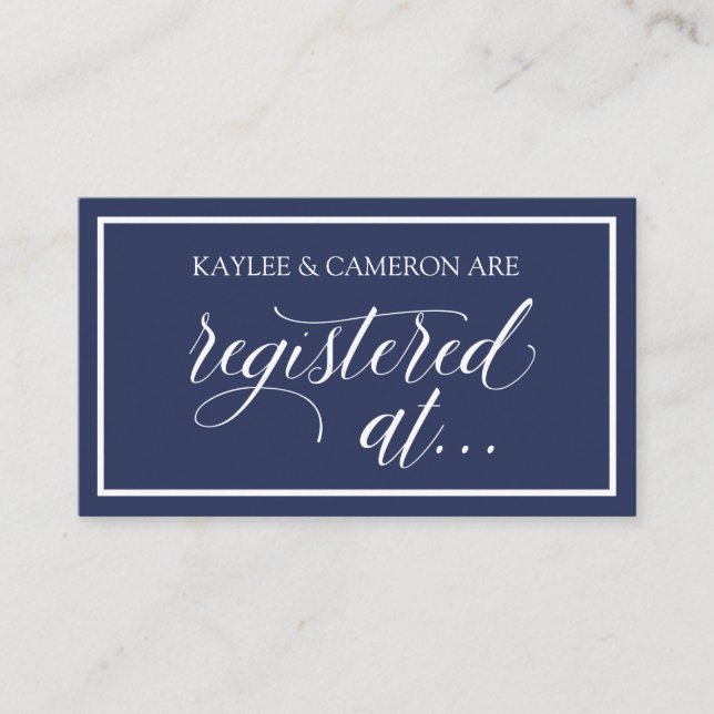 Registre mariage / Inscrit Sur Cartes - Marine (Devant)