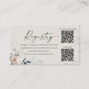 Registrierkarte "Baby in Bloom French Floral Rose" Begleitkarte
