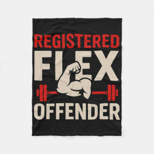 Registriert Flex Offender Funny Gym Workout Bodybu Fleecedecke