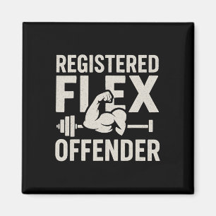 Registriert Flex Offender Funny Gym Workout Bodybu Magnet