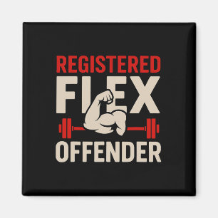Registriert Flex Offender Funny Gym Workout Bodybu Magnet