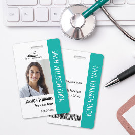 Registriert Krankenpflege RN Medical Aquamarin Fot Ausweis