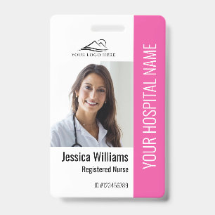 Registriert Krankenpflege RN Medical Pink Foto ID Ausweis