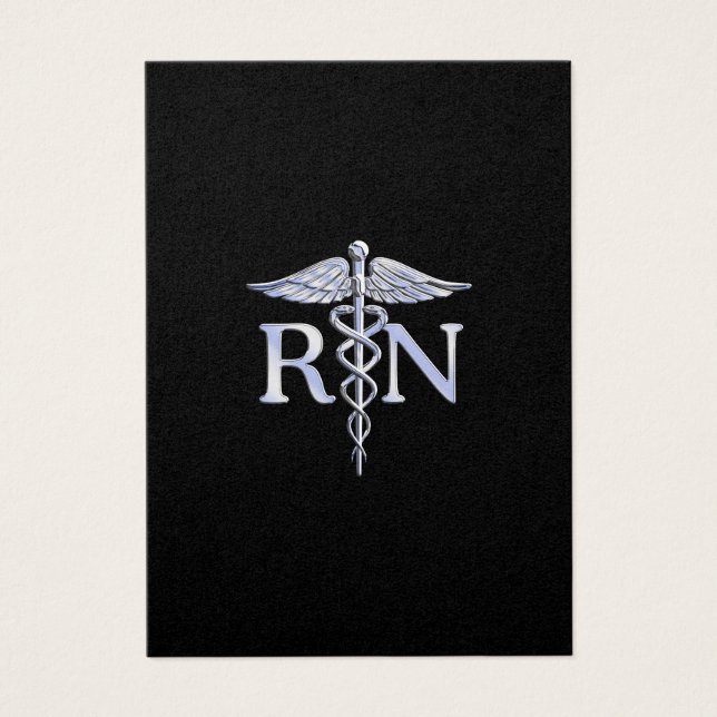 Registriert Krankenschwester RN Silver Caduceus au (Vorderseite)