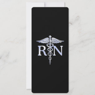 Registriert Krankenschwester RN Silver Caduceus au Einladung